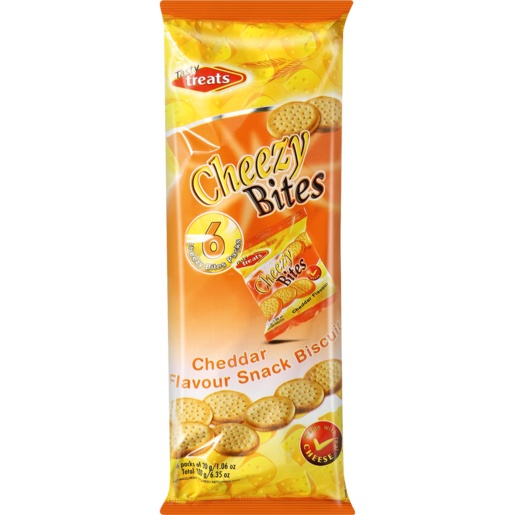 Tasty Treats Cheddar Flavoured Cheezy Bites 180g