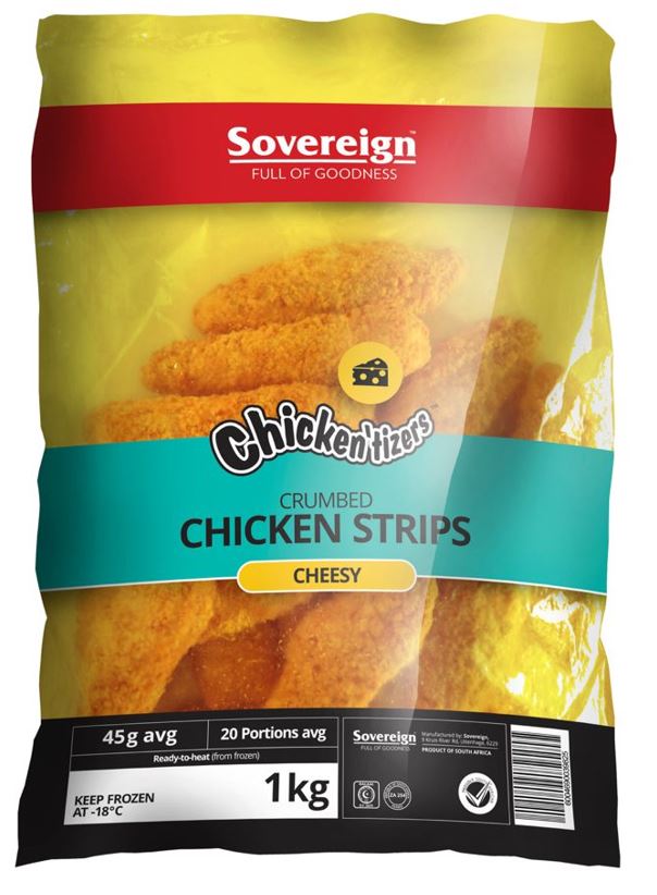 Sovereign Cheesy Chicken Strips 1kg