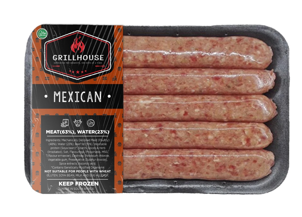 GrillHouse Mexican Griller Sausage - 10 piece pack | Crushed Garlic - 250g Combo