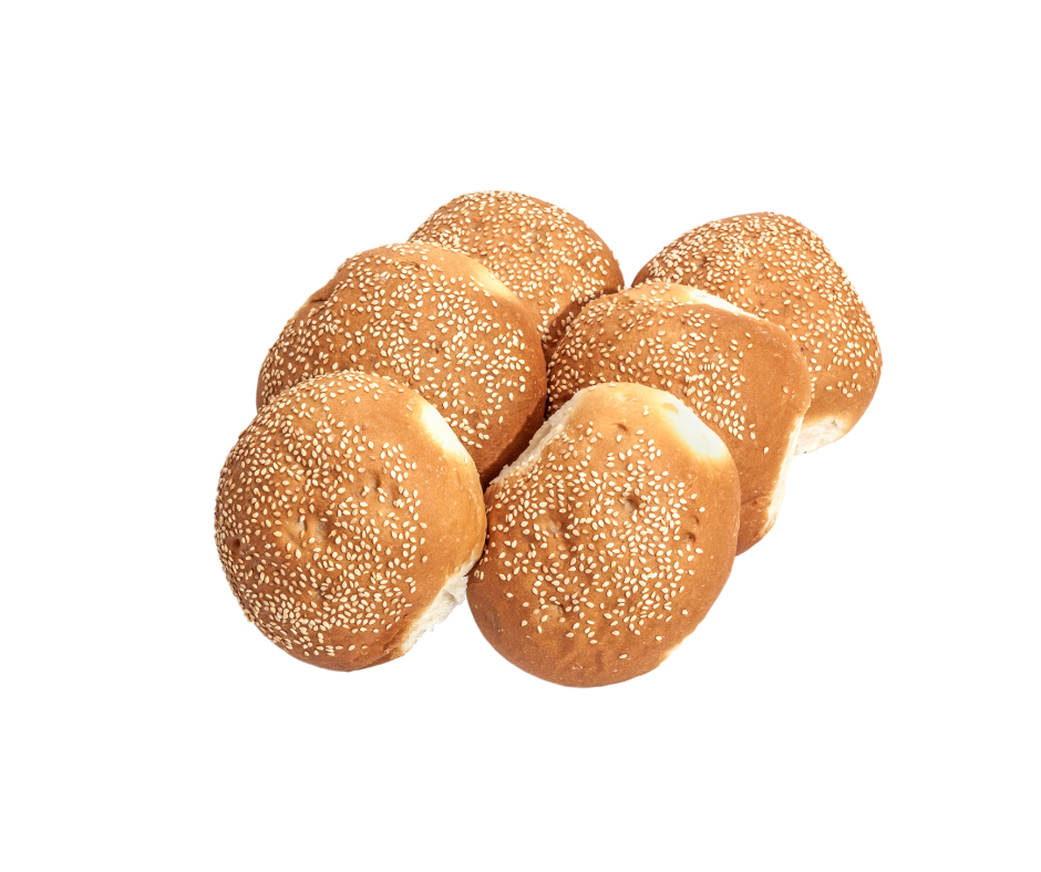White Seeded Hamburger Rolls 6 Pack