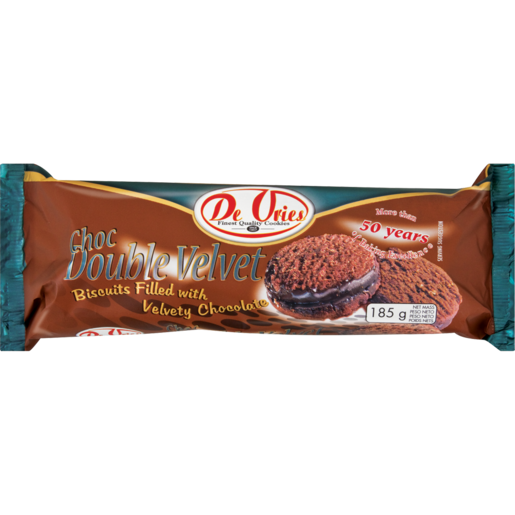 De Vries Double Velvet Chocolate Biscuits 185g