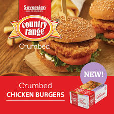 Fully Cooked, Country Range Crumbed Chicken Burgers box