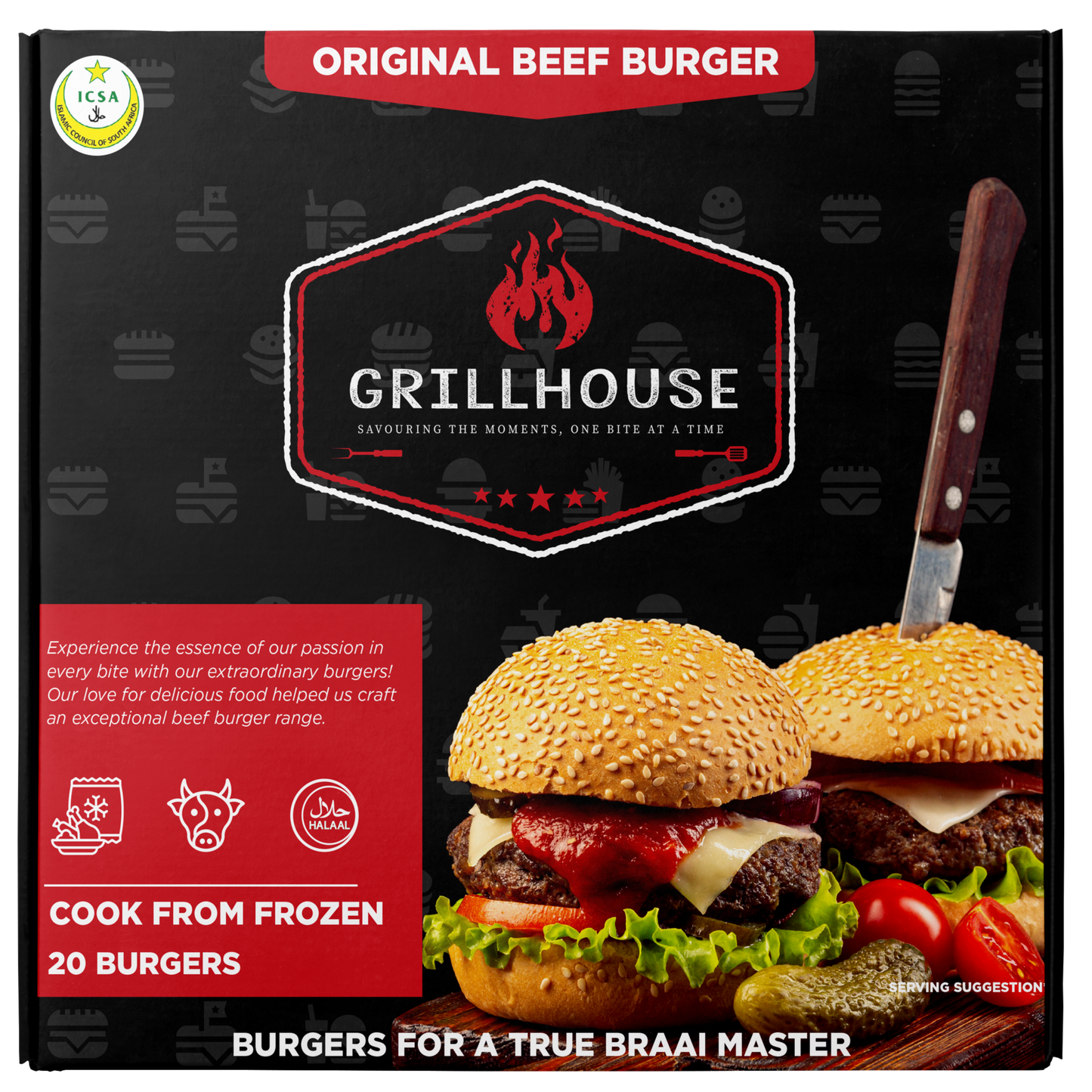 Grill House - Meaty Burgers - Box of 20