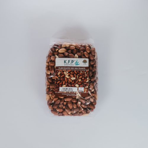 KFP QUALITY PRODUCTS - PLAIN ROASTED RED SKIN PEANUTS -400G