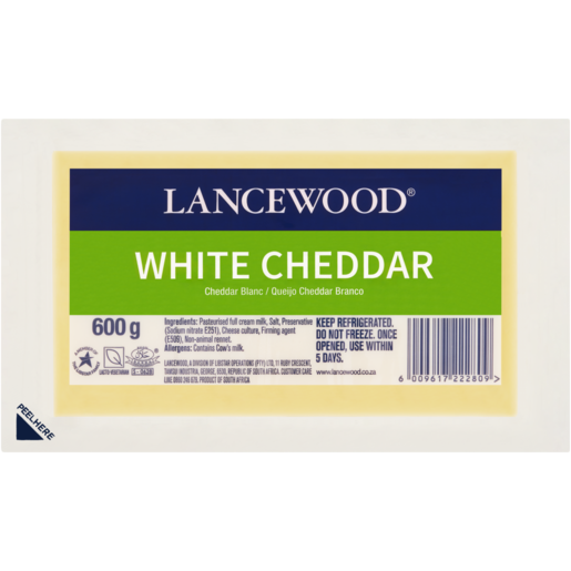 Lancewood White Cheddar Cheese Pack 600g